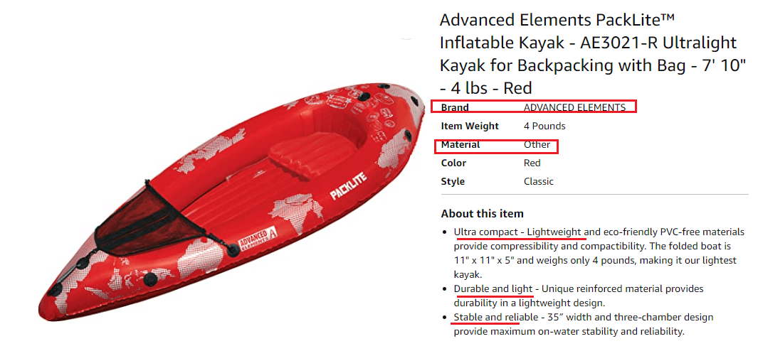 Advanced Elements PackLite™ Inflatable Kayak A