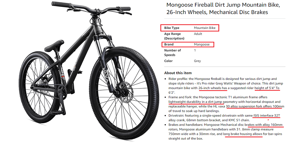 Mongoose Fireball Dirt Jump Mountain Bike