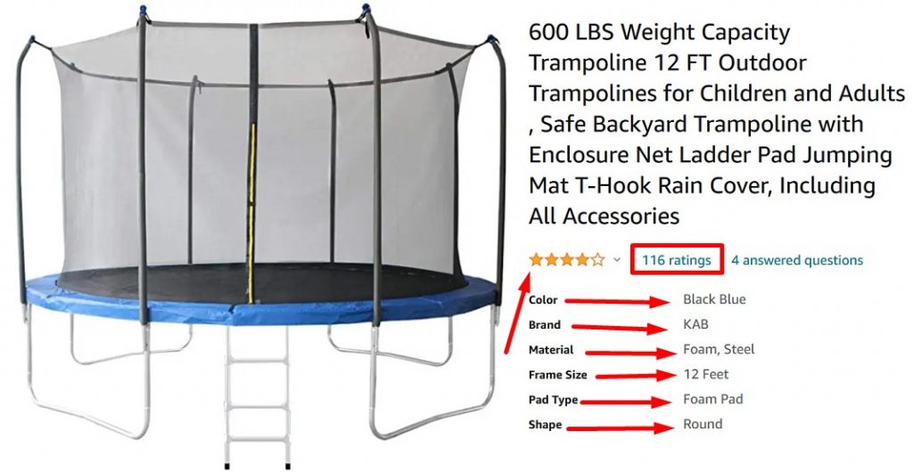KAB 12 FT Outdoor Trampoline