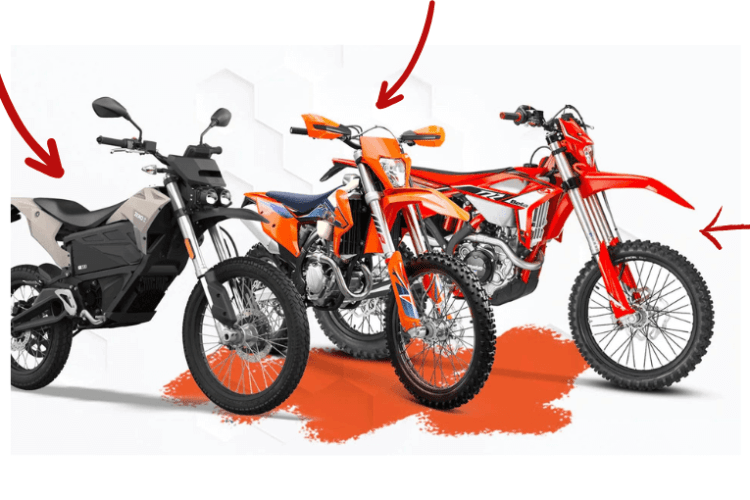 Types of Dirt Bikes Enduro MX and Trai