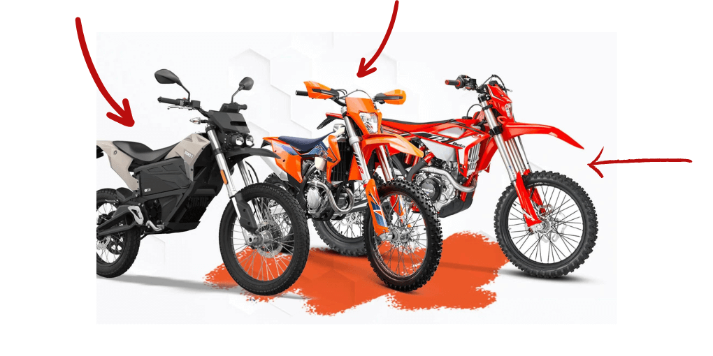 Types of Dirt Bikes Enduro MX and Trai